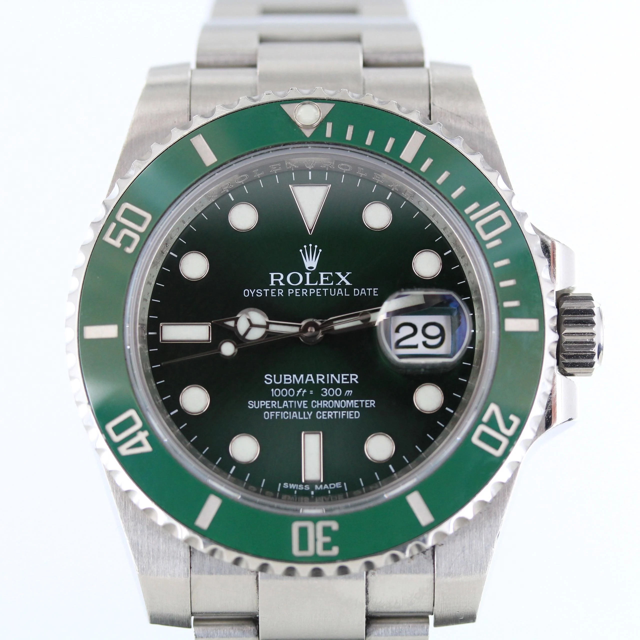  Rolex Submariner Date HULK//2015//REF. 116610LV//FULL SET//LC100 # 733 