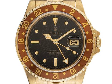  Rolex GMT-Master Nipple Dial Ref.16758 1981 Box&Beschreibung original unpoliert Vintage 