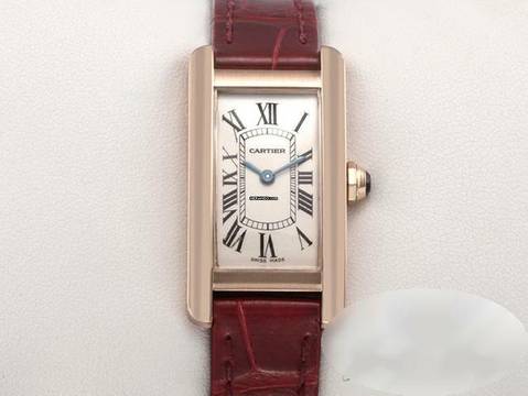  Cartier Tank Américaine Lady Tank Americaine Rosegold 750 Lederband W2607456 Damen Gold 