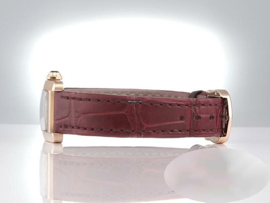 Thumbnail von Cartier Tank Américaine Lady Tank Americaine Rosegold 750 Lederband W2607456 Damen Gold