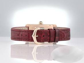 Thumbnail von Cartier Tank Américaine Lady Tank Americaine Rosegold 750 Lederband W2607456 Damen Gold