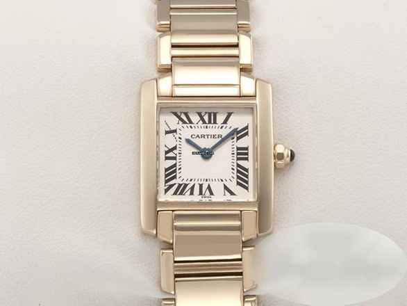  Cartier Tank Française Gelbgold 750 Damen Damenuhr Gold 