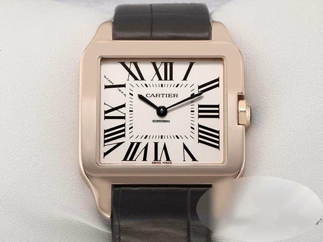  Cartier Santos Dumont Kleines Modell Rosegold 750 W2009251 18kt Rose Gold 