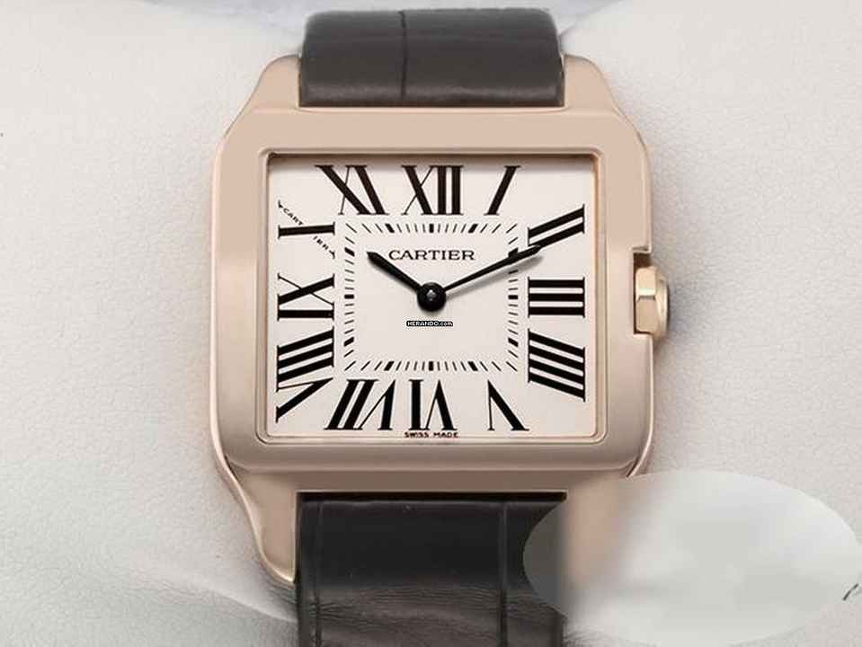  Cartier Santos Dumont Kleines Modell Rosegold 750 W2009251 18kt Rose Gold 