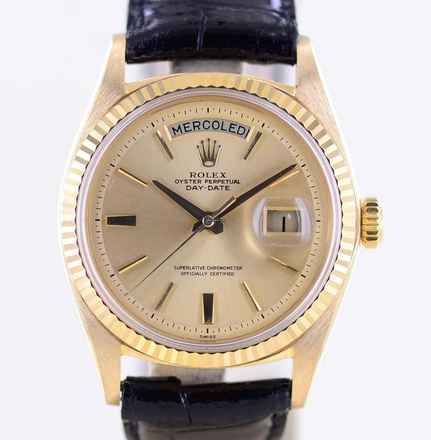  Rolex Day-Date 36 18K Gelbgold 1803 Champagner Dial Dresswatch Klassiker 1963 top 