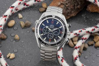Thumbnail von Omega Seamaster Planet Ocean Chronograph 600M Chronograph Automatik Ref. 2910.51.82 B&P 2009
