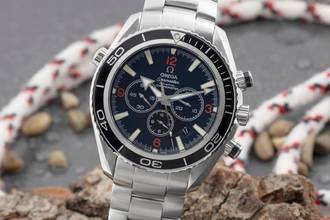 Thumbnail von Omega Seamaster Planet Ocean Chronograph 600M Chronograph Automatik Ref. 2910.51.82 B&P 2009