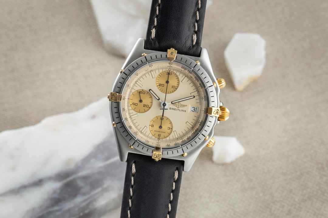  Breitling Chronomat Chronograph Stahl / vergoldet Automatik Ref. 81950 Klassiker 