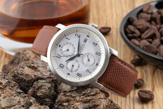  Mühle Business Timer Stahl Automatik Herrenuhr Ref. M13065 Box Limited 