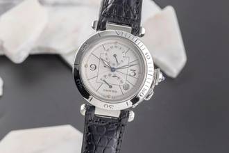 Thumbnail von Cartier Pasha GMT Power Reserve Automatik Stahl Herrenuhr Ref. W3103755