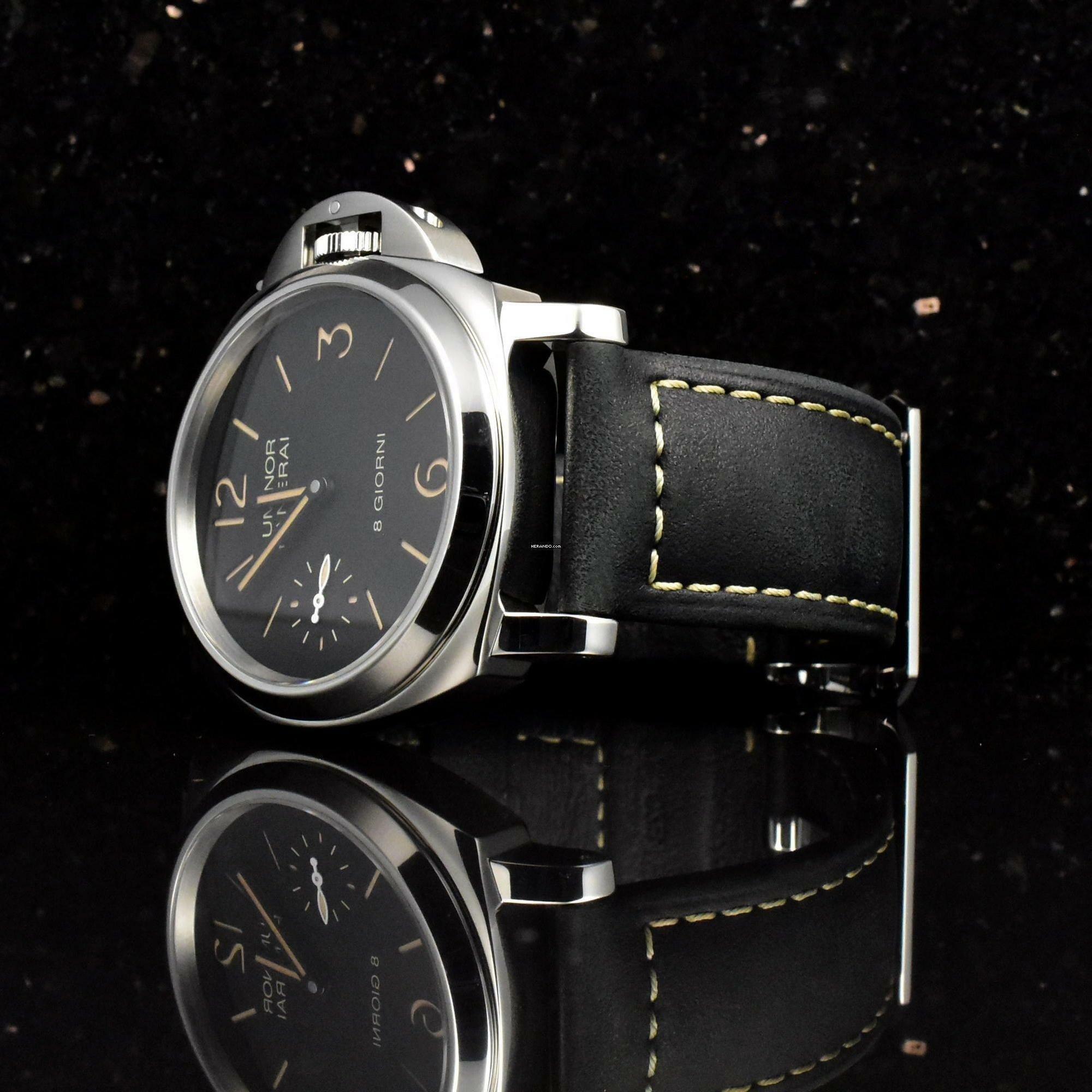 Thumbnail von Panerai Luminor Base 8 Days Giorni PAM00915 unpoliert Stahl 44MM - B&P 2020