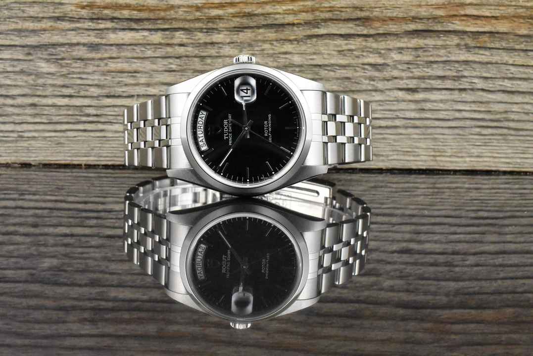  Tudor Prince Date Day 76200 Black Dial Automatik Box & Papiere 2010 