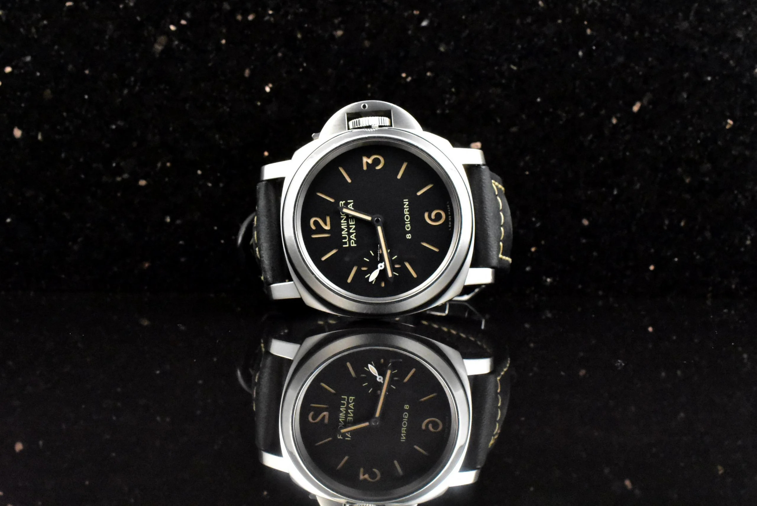 Panerai Luminor 8 Days 8 Giorni PAM00915 Black Dial unpoliert