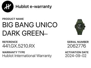 Thumbnail von Hublot Big Bang Unico Dark Green 42 Mm Limited Edition