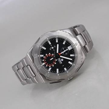  Tutima M2 Pioneer Automatik Chronograph Titan Ø 46,5 mm 2. Armband Full Set Top Zustand 