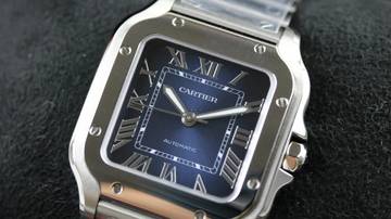 Thumbnail von Cartier Santos De Cartier Medium Medium - Blue - New - Fullset - 2025