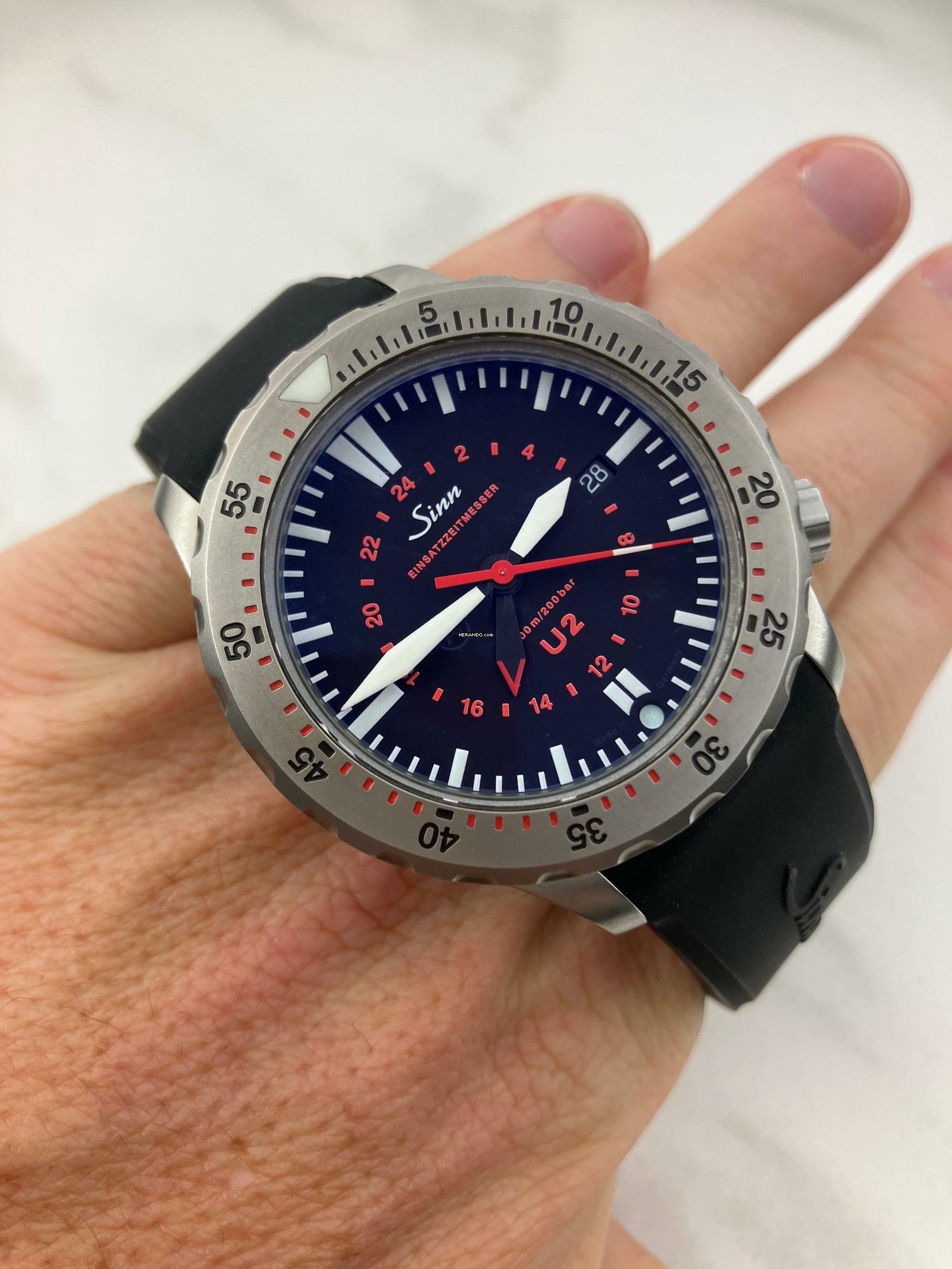  Sinn U2 Einsatzzeitmesser / Box + Papiere 