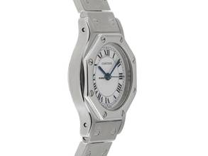 Thumbnail von Cartier Santos Octagon PM kleines Modell Ref.187903 1992 original Box sehr gut Vintage