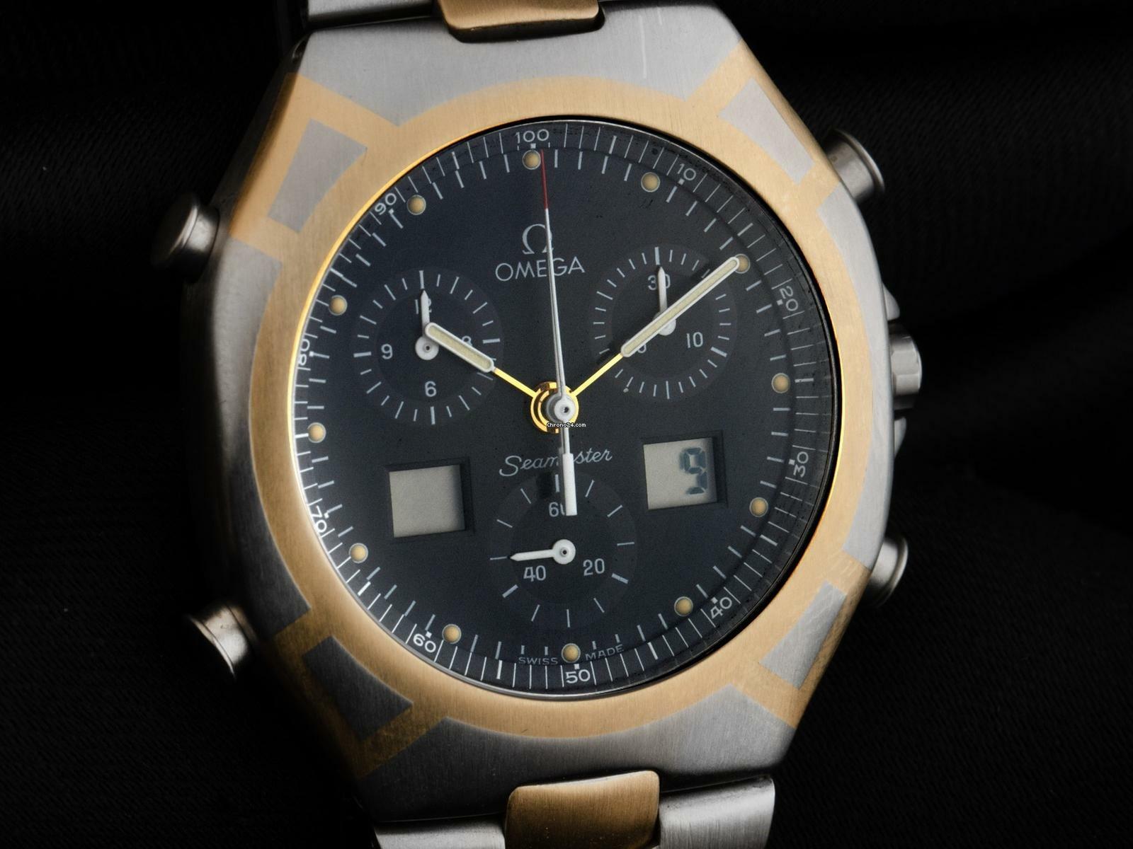 Omega Seamaster Polaris Chronograph Ref.386.1231 1986 Box&Beschreibung sehr gut Vintage