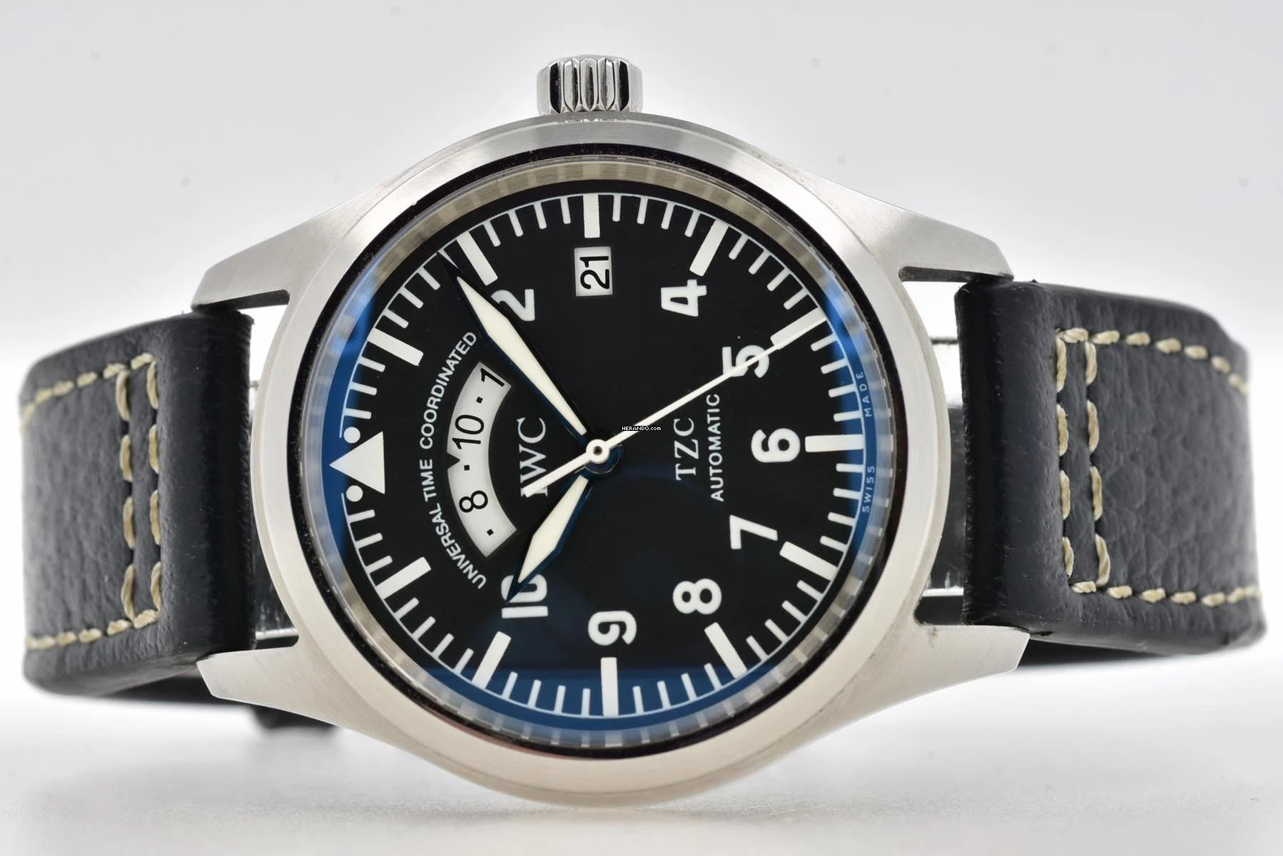  IWC Fliegeruhr Spitfire UTC Pilot Fliegeruhr UTC TZC IW3251 Textile Strap 