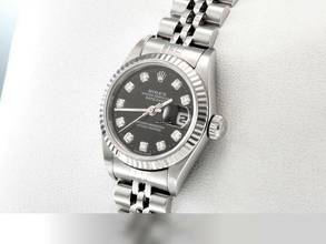 Thumbnail von Rolex Lady-Datejust Stahl Weissgold 750 Diamanten Automatik Stainless Steel 18kt White Gold Damen Jubilé-band Chronometer Oyster Black Dial