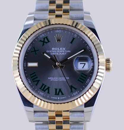 Rolex Datejust 41 Stahl Gold Jubilé Wimbledon Dial 126333 Fluted Bezel B+P 
