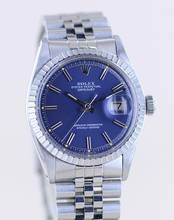 Thumbnail von Rolex Datejust 36 1603 blue dial Jubilé Plexiglas Automatik 1981 blau 36mm