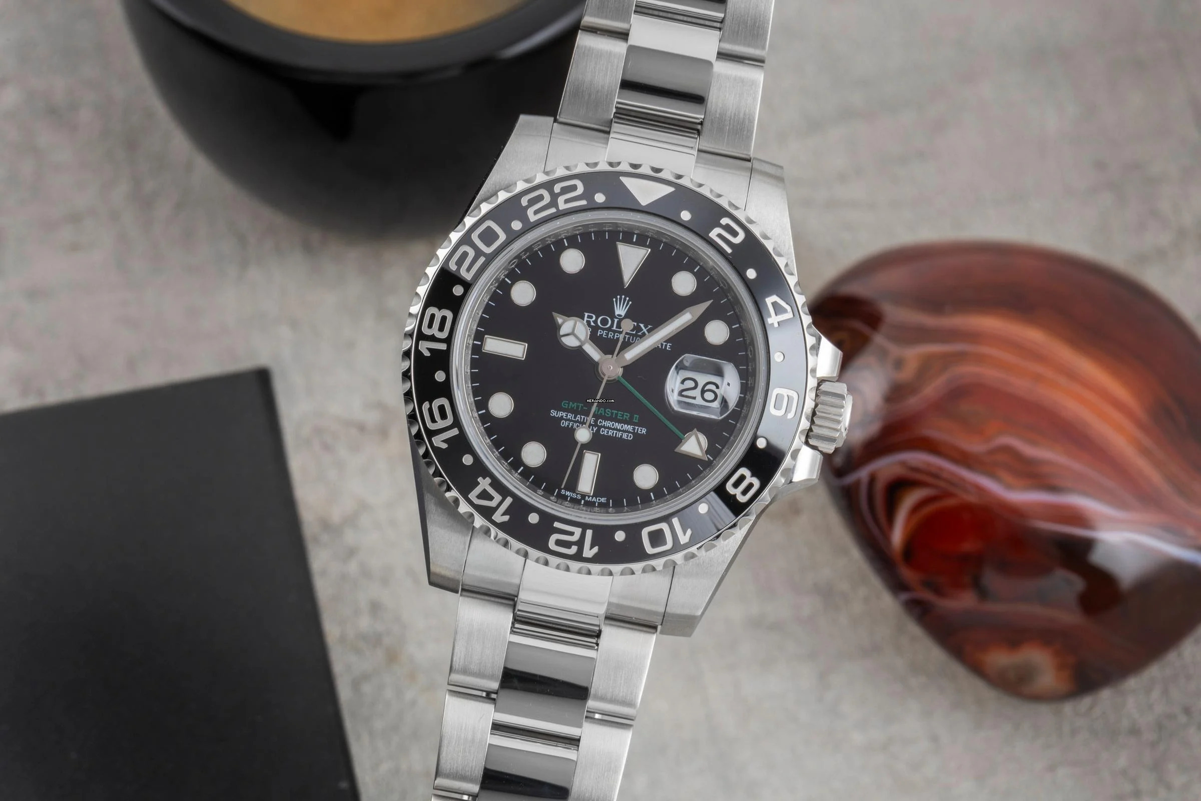 Rolex GMT-Master II Oyster Edelstahl Automatik Herrenuhr Ref. 116710LN V-Serie