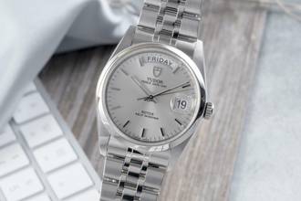 Thumbnail von Tudor Prince Date Day Linen Dial Edelstahl Automatik Herren Ref. 76200 Papiere