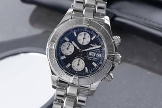 Thumbnail von Breitling Superocean Chronograph II Stahl Automatik Herrenuhr Ref. A13340 Papiere