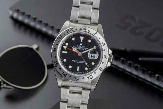  Rolex Explorer II Black Dial Edelstahl Automatik Herrenuhr Ref. 16570 W-Serie 