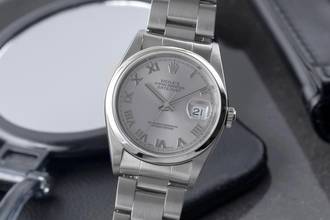 Thumbnail von Rolex Datejust 36 Oyster Silver Roman Dial Stahl Automatik Herrenuhr Ref. 116200
