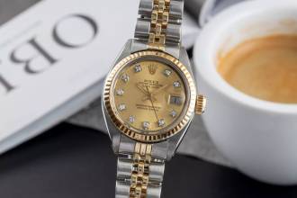 Thumbnail von Rolex Oyster Perpetual Lady Date Stahl / Gold Diamonds Automatik Ref. 6917 Vintage Klassiker