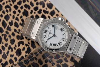 Thumbnail von Cartier Santos Ronde GM Octagon Automatik Edelstahl Herrenuhr Medium Ref. 2965