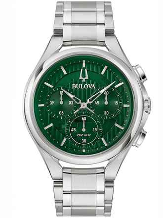  Bulova 96A297 Curv Herrenuhr Chronograph 45mm 3ATM 
