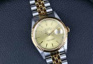 Thumbnail von Rolex Datejust 36 Steel Gold - Champagne - Good Condition - 1998