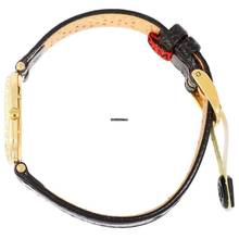 Thumbnail von BUCHERER Damenarmbanduhr mit Diamantzifferblatt und Brillantlünette Quarz aus 750 Gelbgold mit Lederband