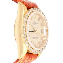 Thumbnail von Rolex Lady-Datejust Damenuhr Lady Datejust 69138 mit Diamantzifferblatt und Brillantlünette Automatik aus 750 Gelbgold und Lederband