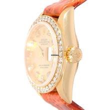 Thumbnail von Rolex Lady-Datejust Damenuhr Lady Datejust 69138 mit Diamantzifferblatt und Brillantlünette Automatik aus 750 Gelbgold und Lederband
