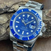 Thumbnail von Rolex Submariner Date Submariner Smurf 750 Weißgold - FULLSET 2009 EU - Ref. 116619LB