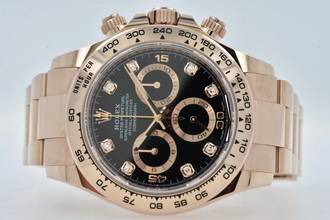 Thumbnail von Rolex Daytona Cosmograph 18k rose gold Diamond Black Dial 116505