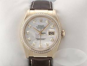 Thumbnail von Rolex Datejust 36 36mm 116188 Gelbgold 750 Perlmutt Diamanten Automatik 18kt Yellow Gold Damen Mop Oyster Perpetual