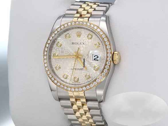 Rolex Datejust 36 36mm 116243 2016 Stahl Gelbgold 750 Diamanten Automatik Gold 