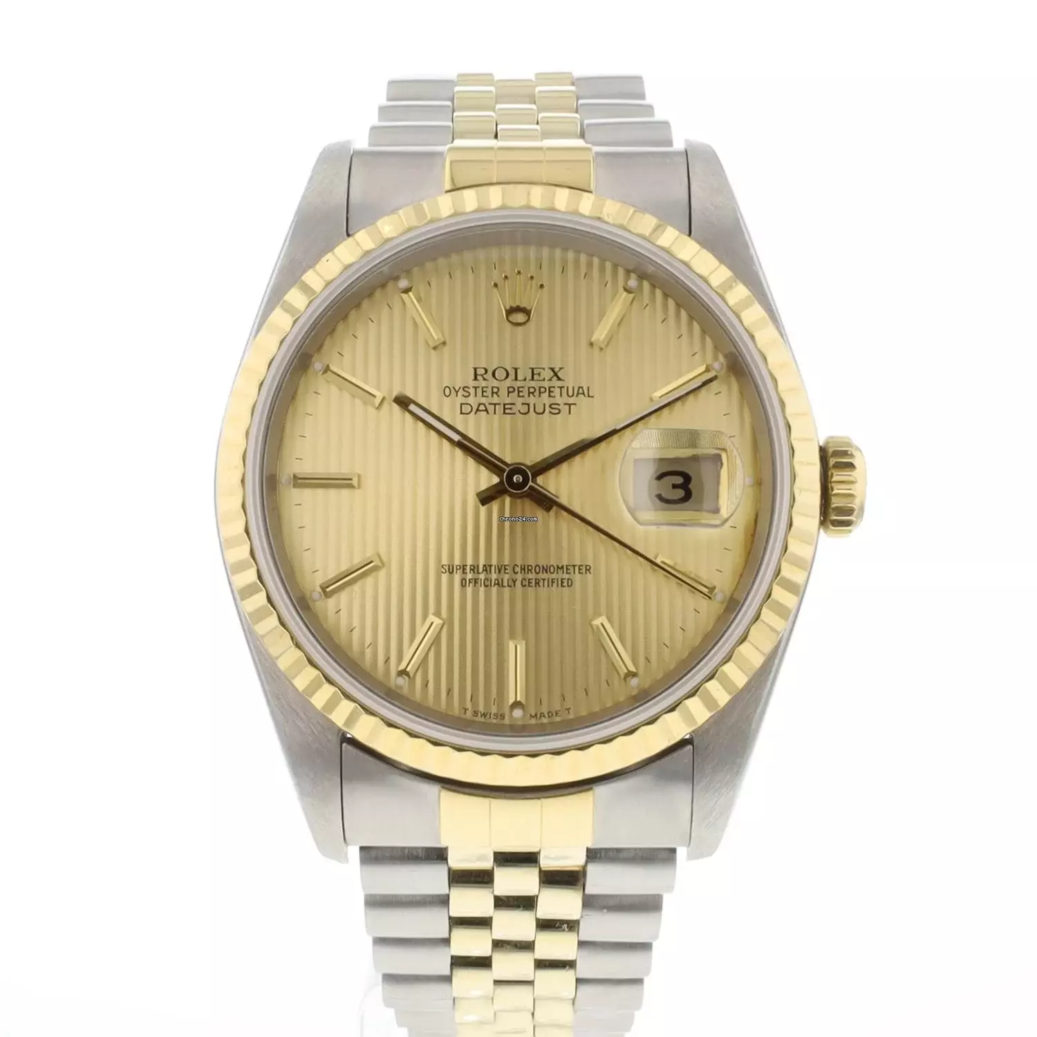 Rolex Datejust 36 Steel Gold Trapestry Dial