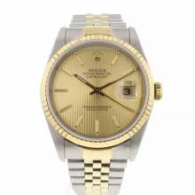 Thumbnail von Rolex Datejust 36 Steel Gold Trapestry Dial