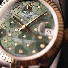 Thumbnail von Rolex Datejust 31 Gold Steel Green Diamond Flower Dial