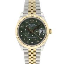 Thumbnail von Rolex Datejust 31 Gold Steel Green Diamond Flower Dial