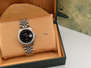 Thumbnail von Rolex Datejust 36 36mm Ref.16234 Black Dial With After Diamonds Bezel