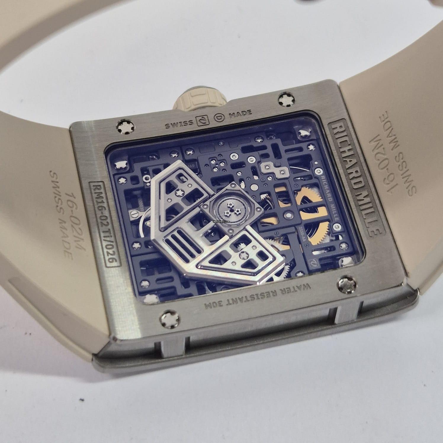 Thumbnail von Richard Mille RM 016 RM016-02 Extra Flat Titanium (lançamento 2025) 36x45mm Automático Completo
