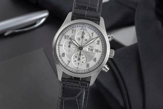 Thumbnail von IWC Fliegeruhr Spitfire Chronograph Schaffhausen Fliegeruhr Chronograph Automatik Stahl IW371702 VP 8300  B&P